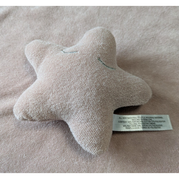 Barefoot Dreams Beach Starfish Baby Lovey Security Blanket Terrycloth Pink Clay - Picture 2 of 5